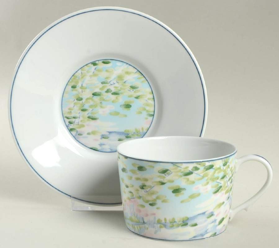 Impressions Flat Cup & Saucer Set by Raynaud-1