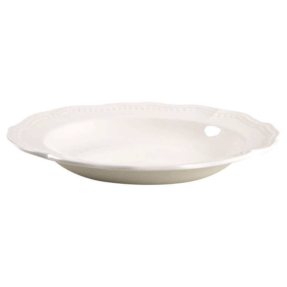 Classic White Large Rim Soup Bowl by Red Vanilla-1