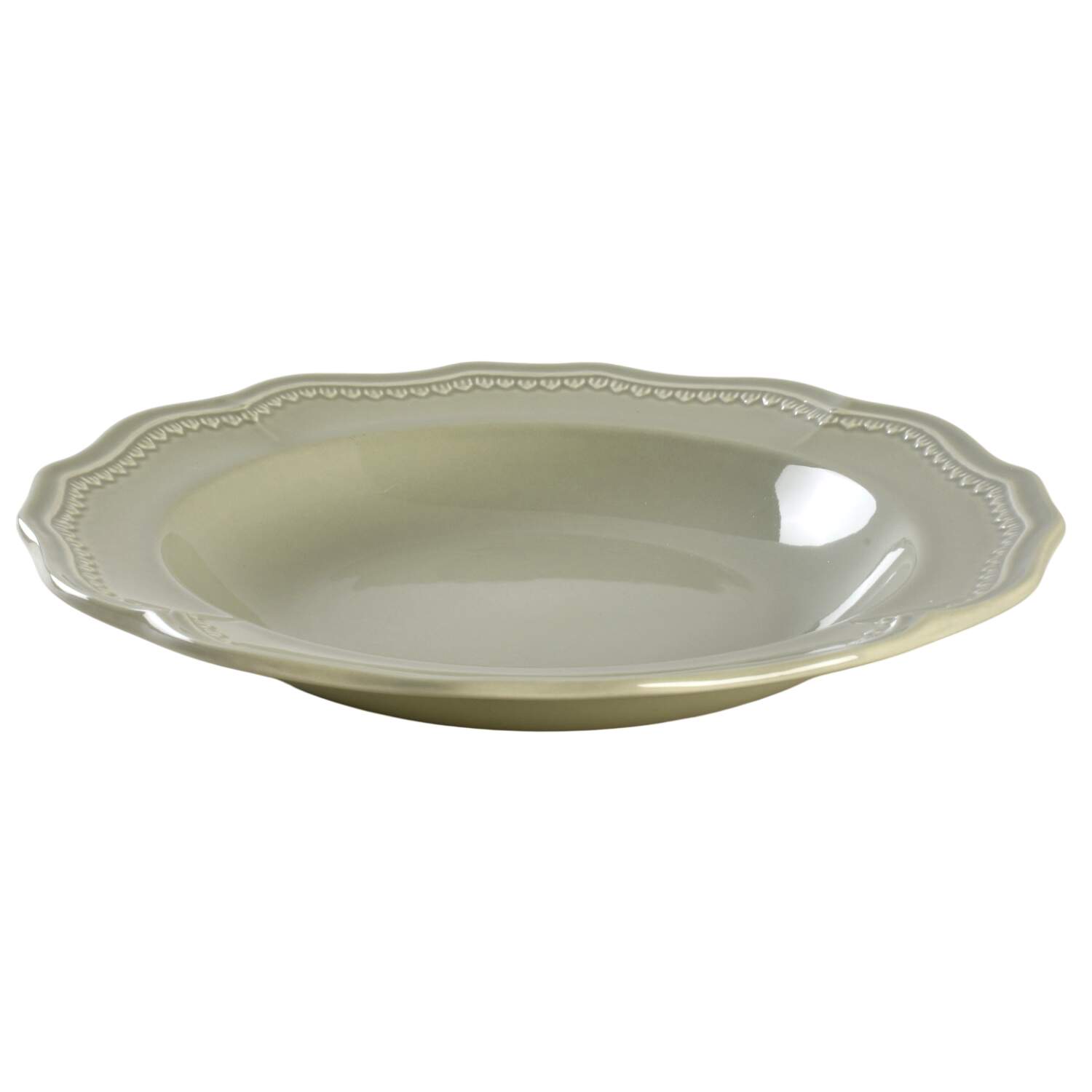 Country Estate Sage Green Large Rim Soup Bowl by Red Vanilla-1