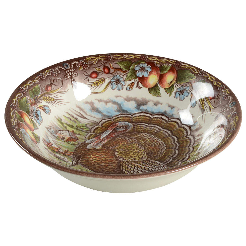 Turkey Brown, Multicolor 9" Round Vegetable Bowl by Royal Stafford-1