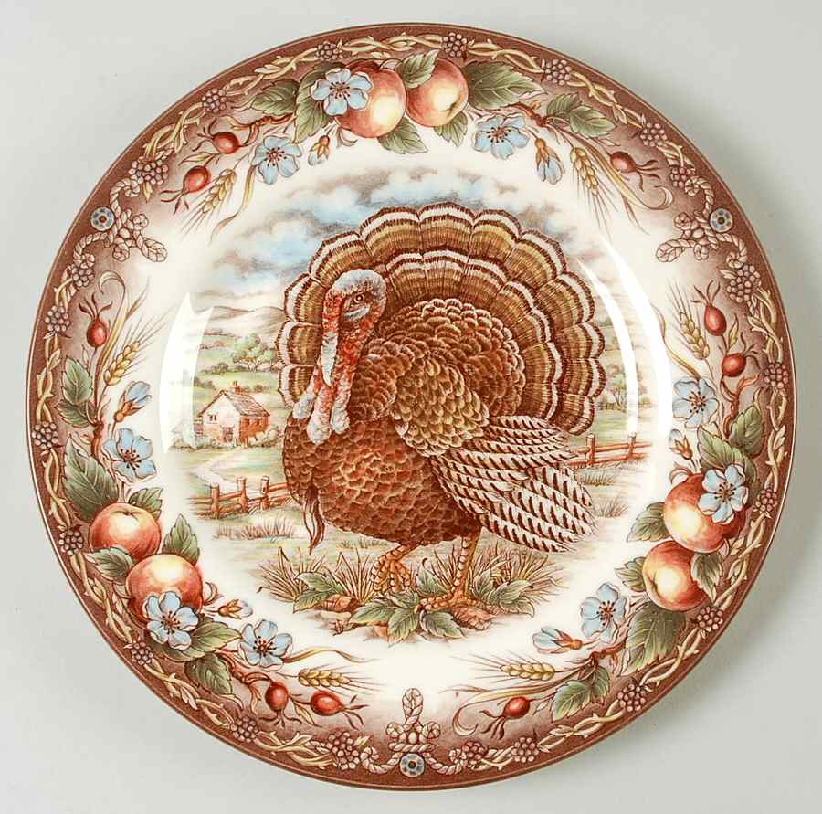 Turkey Brown, Multicolor Salad Plate by Royal Stafford-1