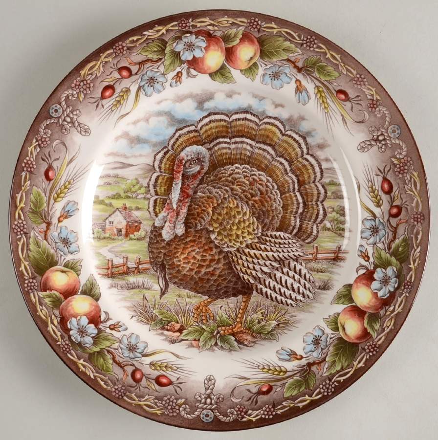 Turkey Brown, Multicolor Dinner Plate by Royal Stafford-1