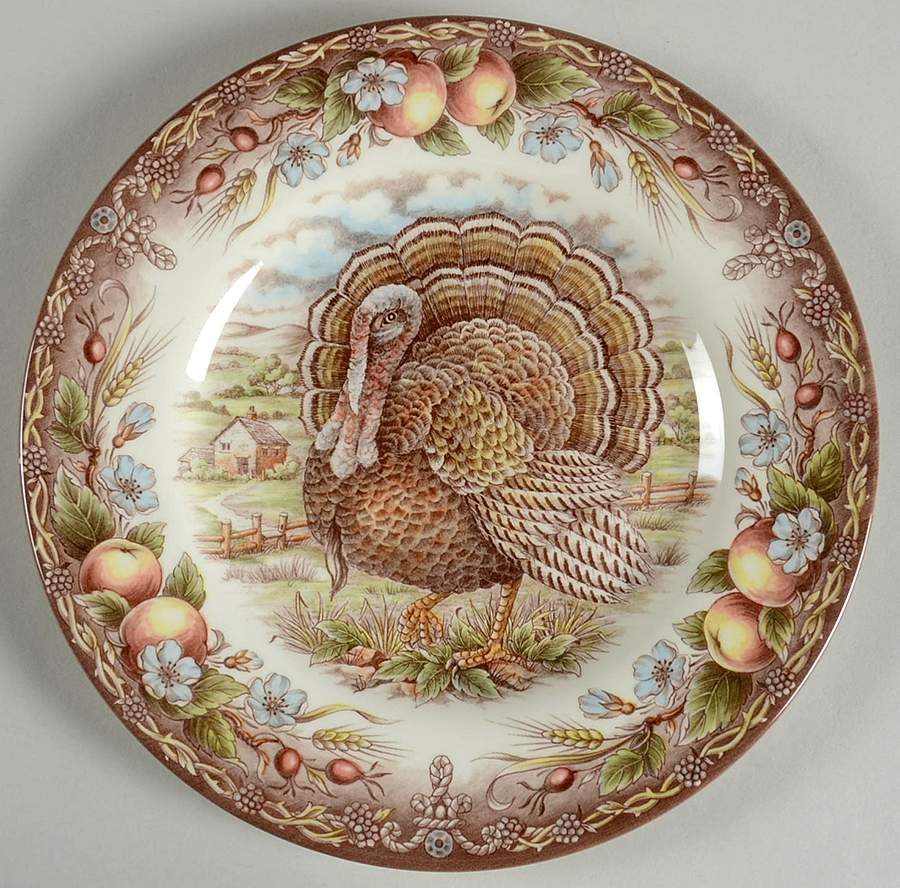 Turkey Brown, Multicolor Salad Plate by Royal Stafford-1