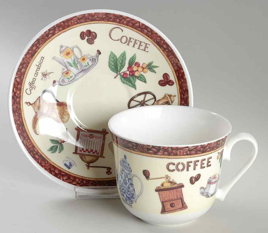 Coffee Breakfast Cup & Saucer Set by Roy Kirkham-1