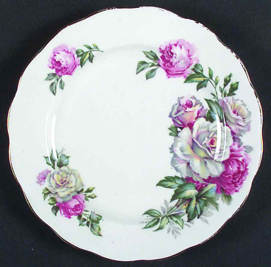 Irish Elegance (Smooth Gold Trim) Salad Plate by Royal Standard-1
