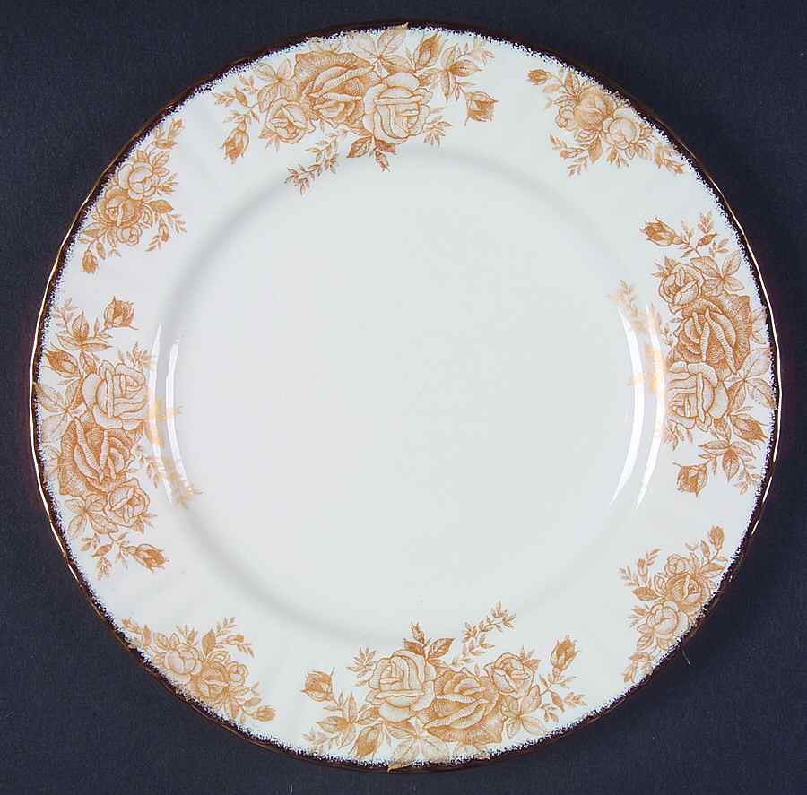 Old Country Roses Gold Dessert/Pie Plate by Royal Albert-1