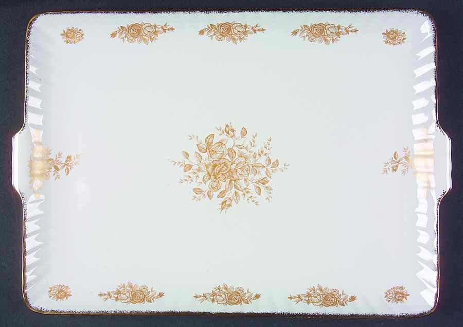 Old Country Roses Gold 13" Rectangular Tray by Royal Albert-1