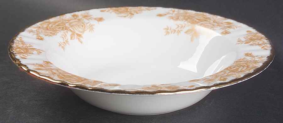 Old Country Roses Gold Rim Soup Bowl by Royal Albert-1