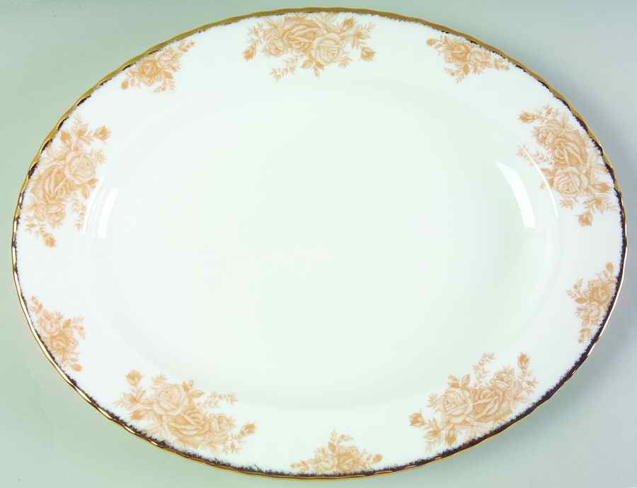 Old Country Roses Gold 13" Oval Serving Platter by Royal Albert-1