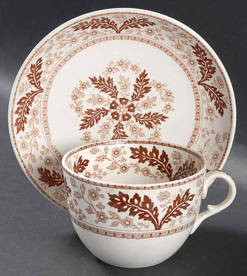 Deak Brown Oversized Cup & Saucer Set by Ridgway (Ridgways)-1