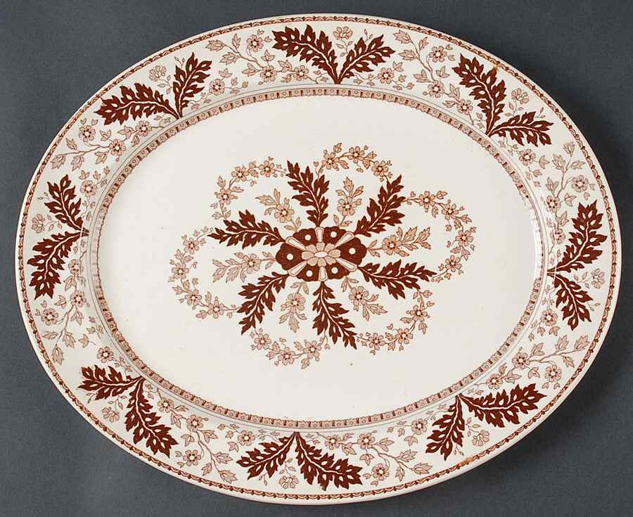 Deak Brown 13" Oval Serving Platter by Ridgway (Ridgways)-1
