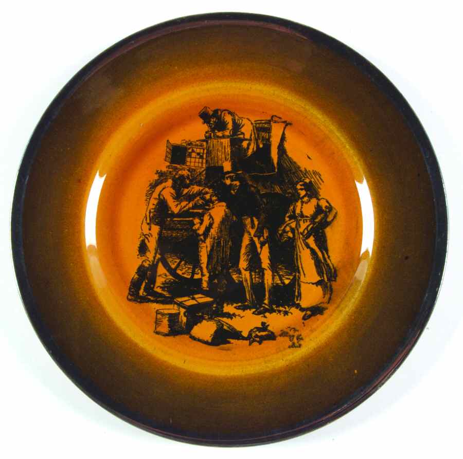 Coaching Days (Platinum Band) Luncheon Plate by Ridgway (Ridgways)-1