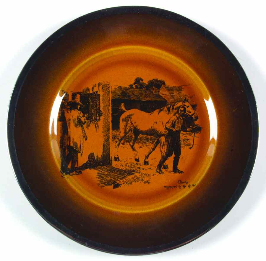 Coaching Days (Platinum Band) Luncheon Plate by Ridgway (Ridgways)-1
