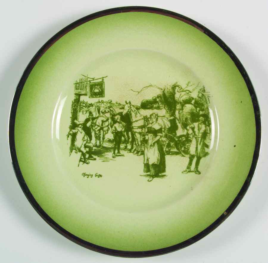 Coaching Days (Platinum Band) Luncheon Plate by Ridgway (Ridgways)-1
