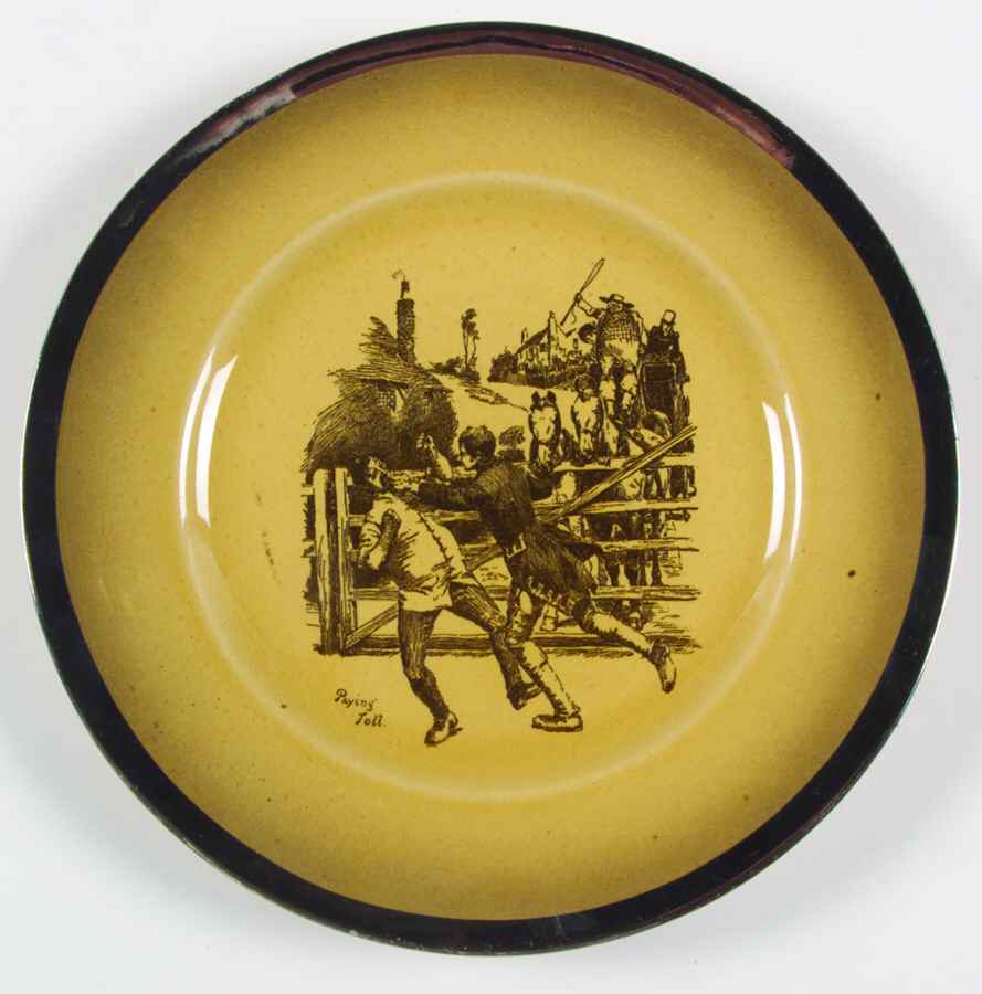 Coaching Days (Platinum Band) Luncheon Plate by Ridgway (Ridgways)-1