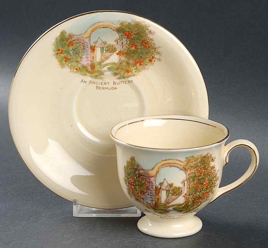 RWI207 Footed Cup & Saucer Set by Royal Winton-1
