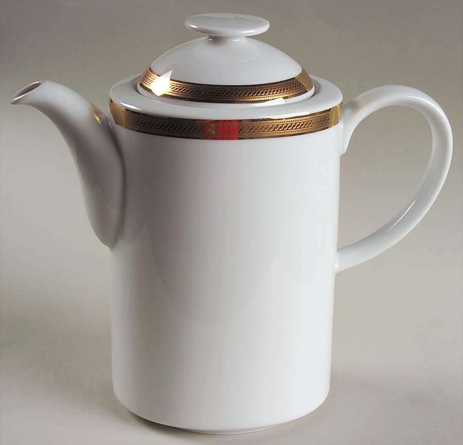 Elegance Gold Tea/Coffee Pot & Lid by Royal Porcelain-1