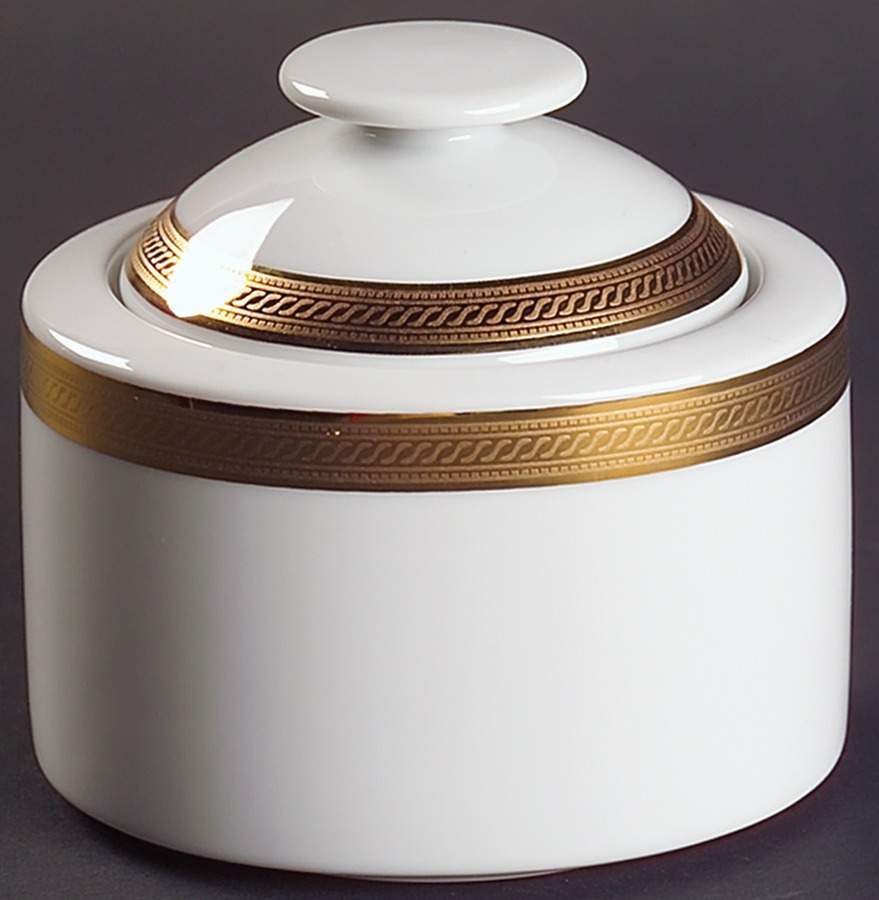 Elegance Gold Sugar Bowl & Lid by Royal Porcelain-1