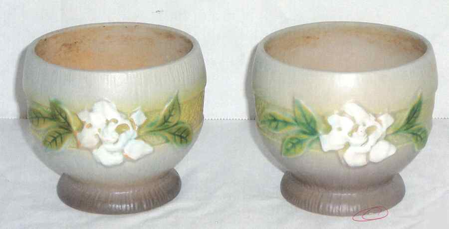 Gardenia Silver Haze Gray 3" Rose Bowl by Roseville-1