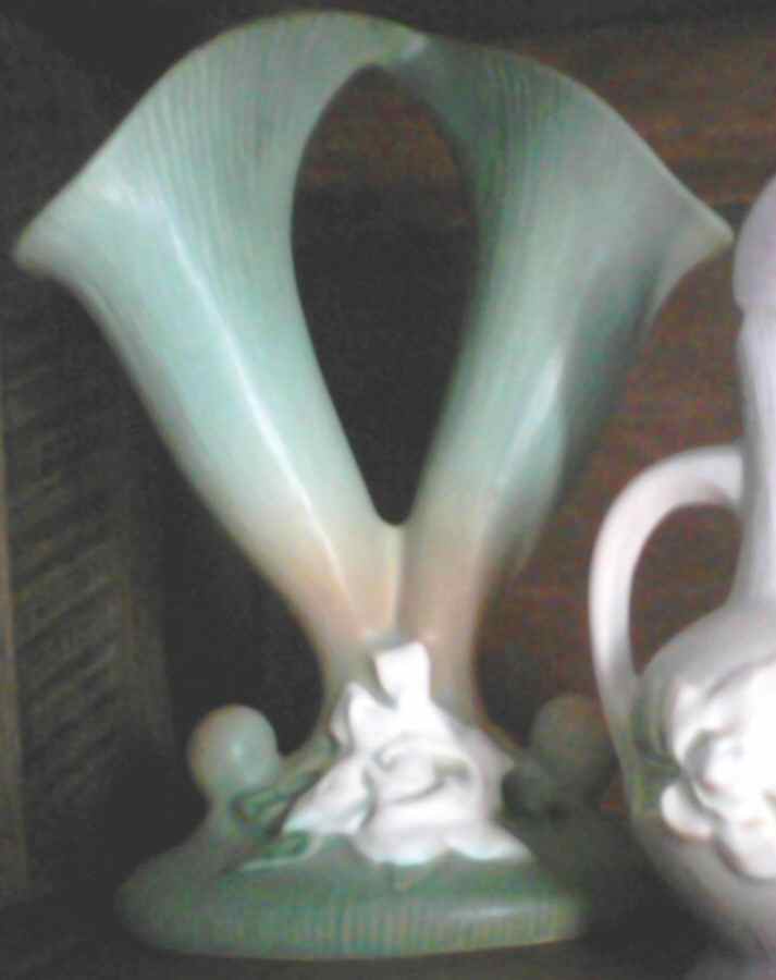 Gardenia Silver Haze Gray 6" Ewer by Roseville-1
