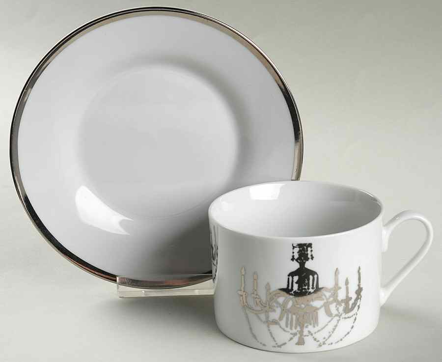 Belle Epoque Flat Cup & Saucer Set by Rosanna-1