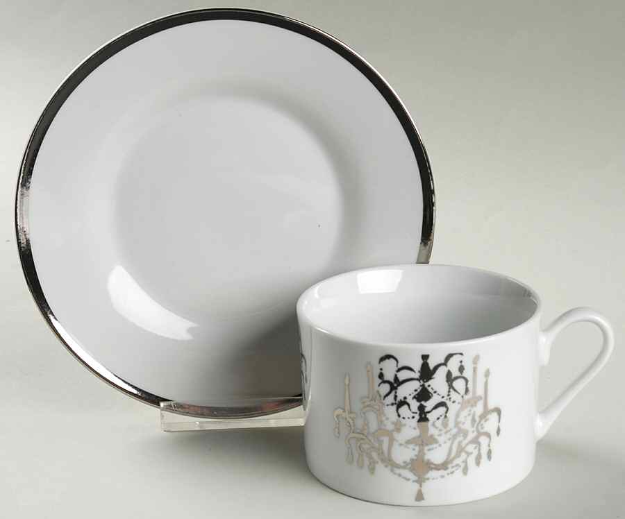 Belle Epoque Flat Cup & Saucer Set by Rosanna-1