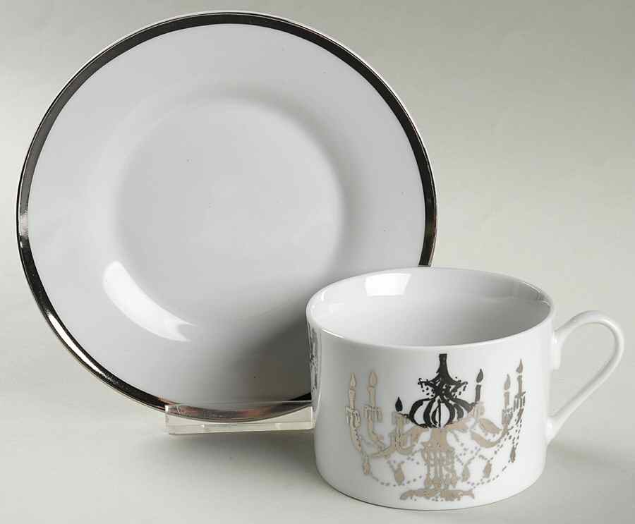 Belle Epoque Flat Cup & Saucer Set by Rosanna-1