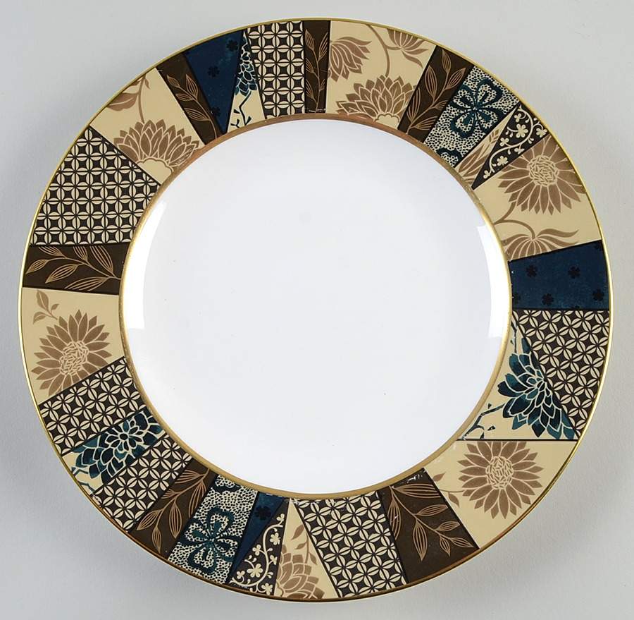 Kimono Taupe Dinner Plate by Royal Crown Derby-1