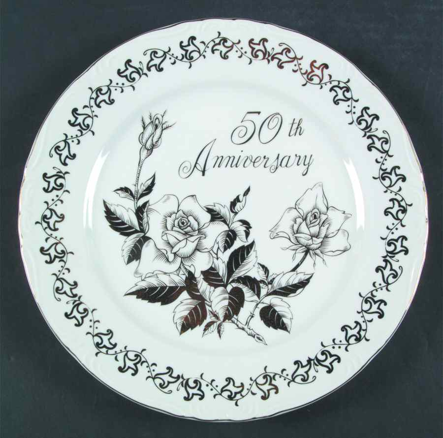 50th Anniversary Dinner Plate by Royal Crown (Japan)-1