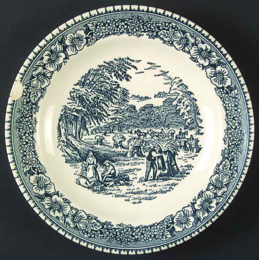 Pilgrim Blue Gray Salad Plate by Royal (USA)-1