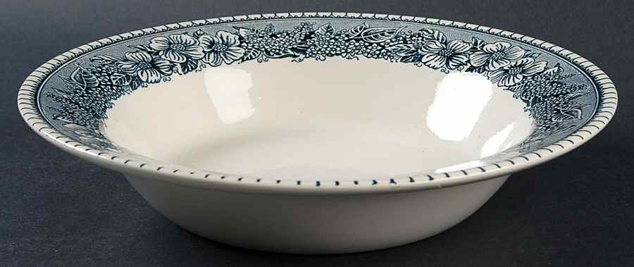 Pilgrim Blue Gray 9" Round Vegetable Bowl by Royal (USA)-1