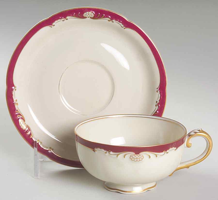 ROT265 Footed Cup & Saucer Set by Royal Tettau-1