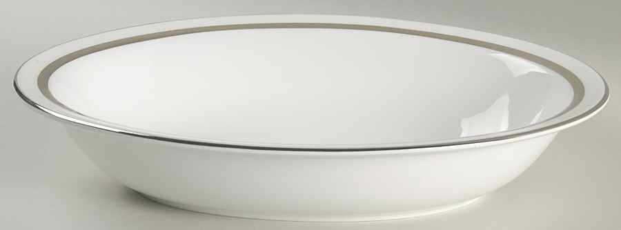 Platinum Silk 10" Oval Vegetable Bowl by Royal Doulton-1