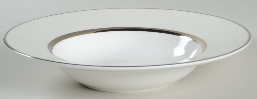 Platinum Silk Rim Soup Bowl by Royal Doulton-1