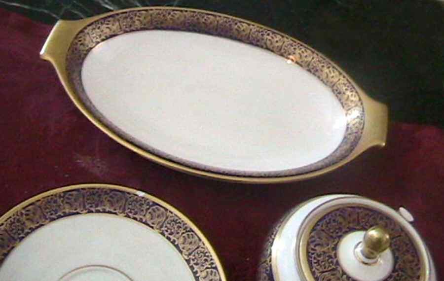 6069 (Blue Band) 10" Oval Vegetable Bowl by Rosenthal - Continental-1