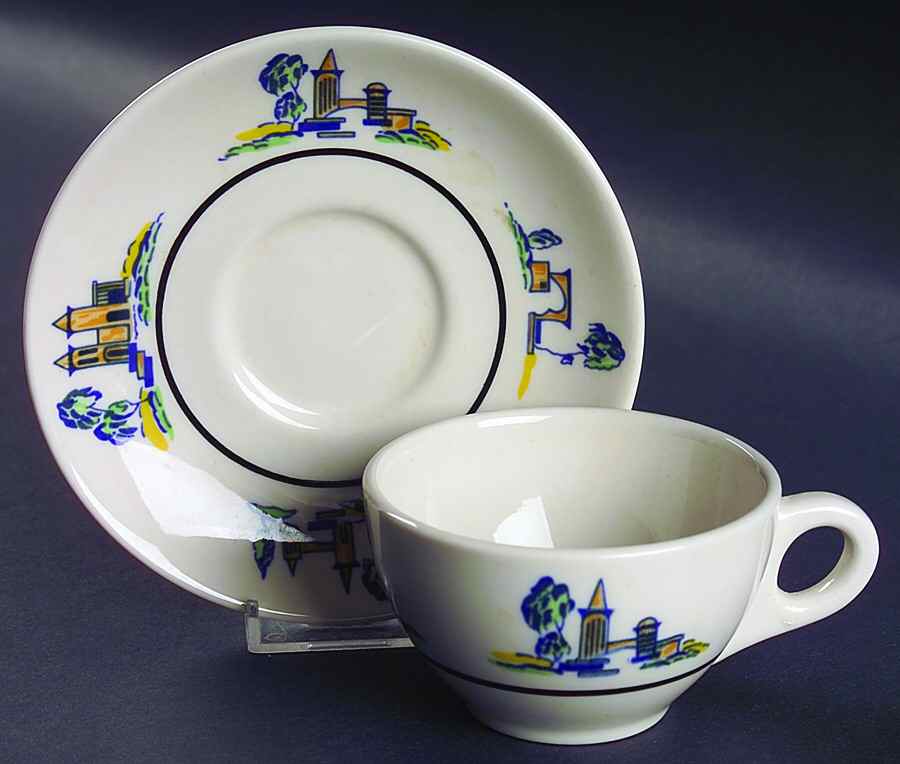 ROJ233 Flat Cup & Saucer Set by Royal Jackson-1