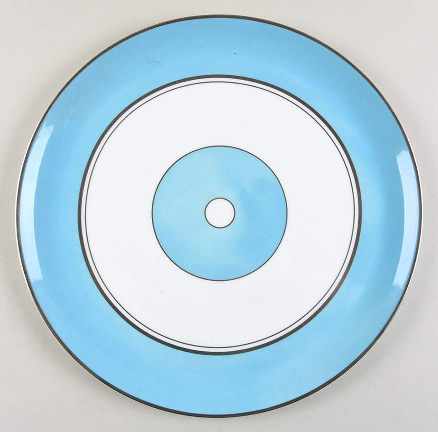 Cristobal Turquoise Cake Plate by Raynaud-1