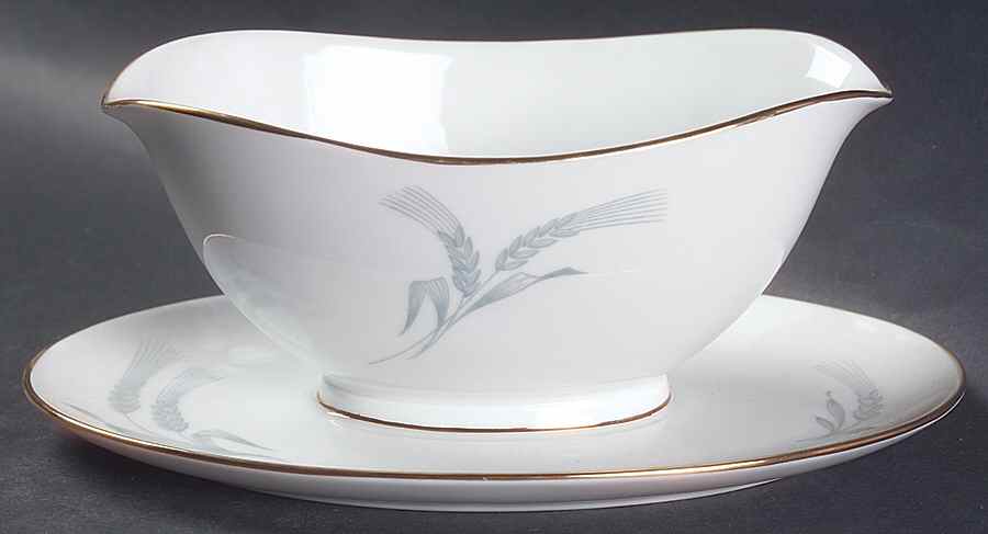 ROT268 Gravy Boat with Attached Underplate by Royal Tettau-1