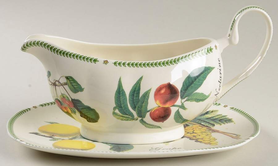 Botanical Fruit Gravy Boat & Underplate by Royal Traditions-1