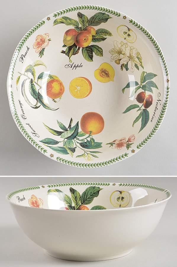Botanical Fruit 9" Round Vegetable Bowl by Royal Traditions-1