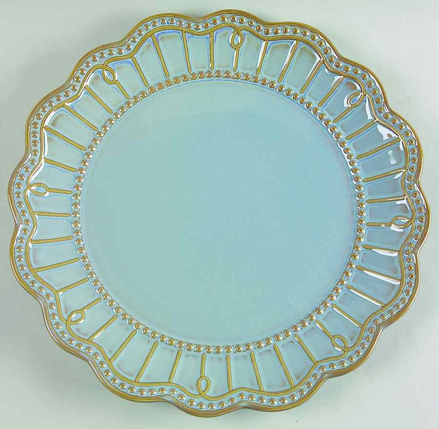 Mary Anne Blue Green Dinner Plate by Roscher & Co-1