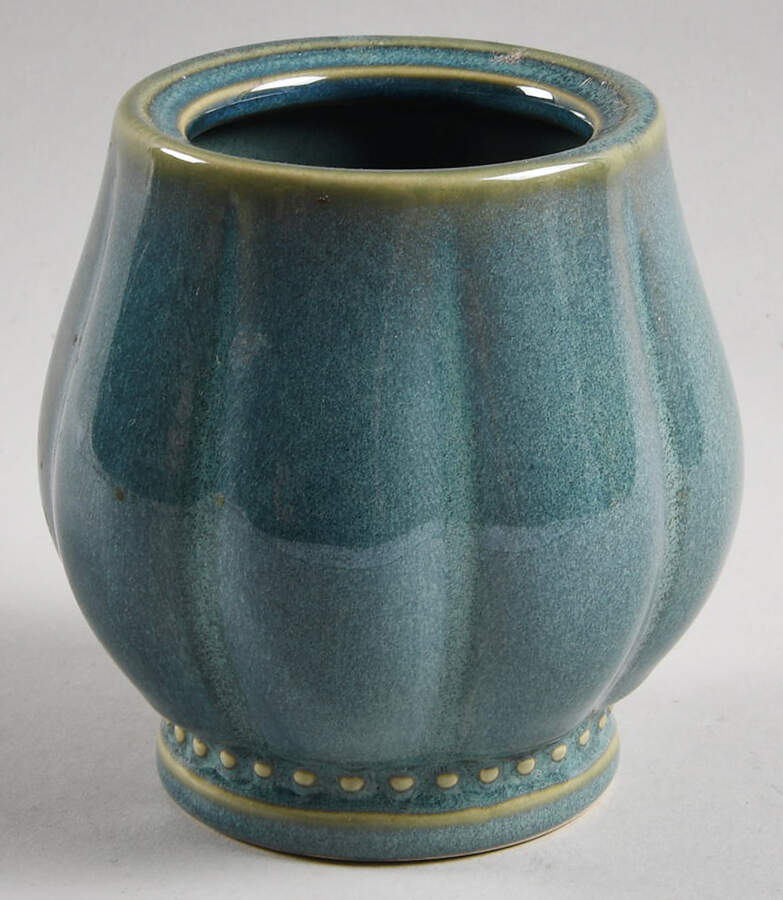 Hobnail Green Sugar Bowl No Lid by Roscher & Co-1
