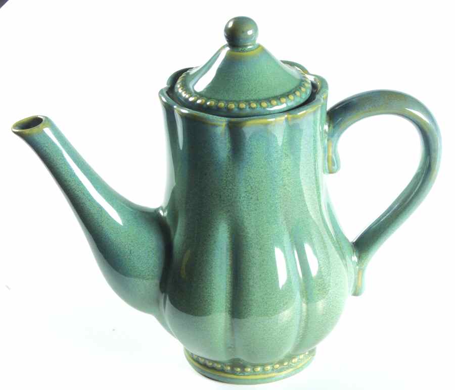 Hobnail Green Coffee Pot & Lid by Roscher & Co-1