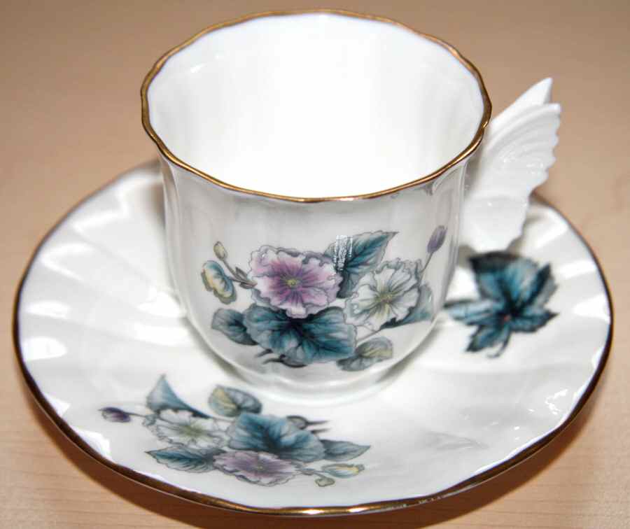 RW213 Flat Demitasse Cup & Saucer Set by Royal Worcester-1