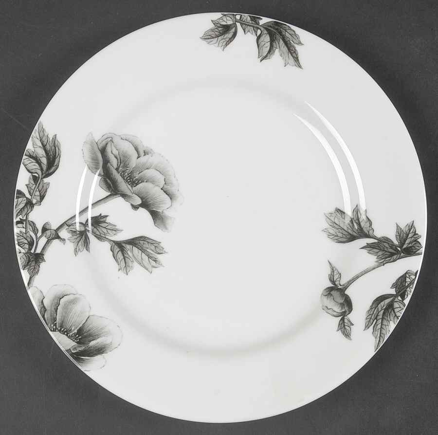 Black Peony Salad Plate by Royal Worcester-1