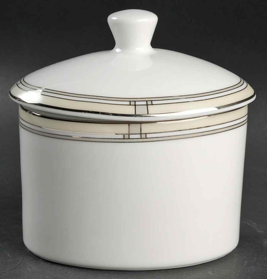 Mondrian (Classic Shape) Sugar Bowl & Lid by Royal Worcester-1