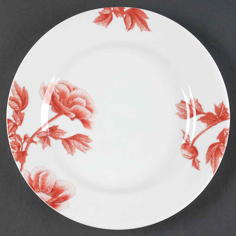 Red Peony Salad Plate by Royal Worcester-1