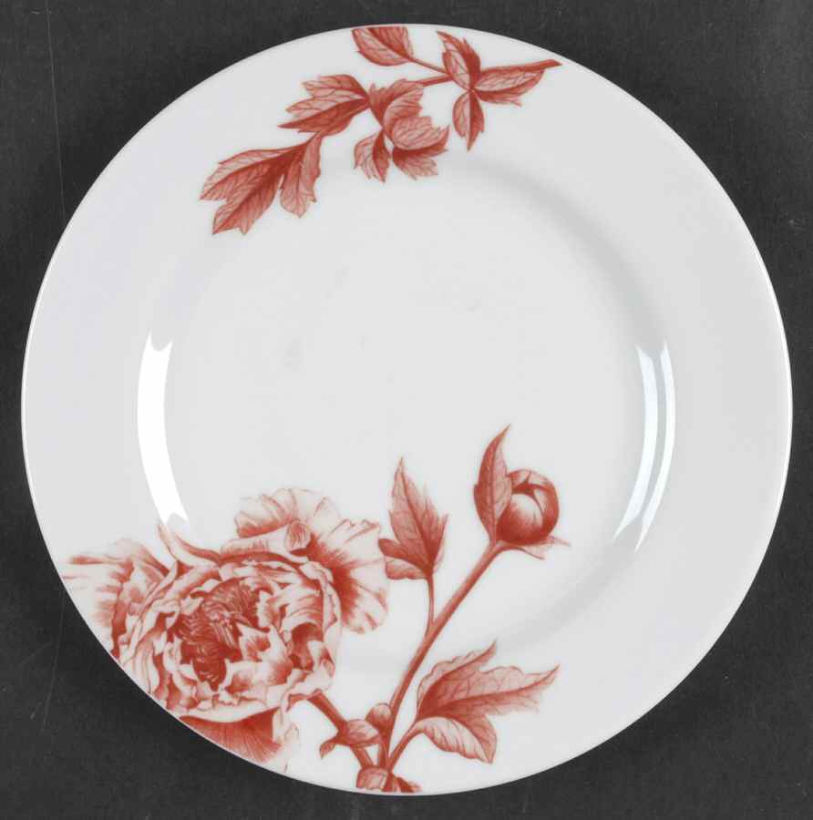 Red Peony Bread & Butter Plate by Royal Worcester-1