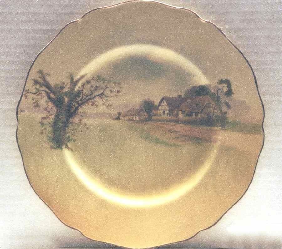 English Cottages a (Scalloped) Salad Plate by Royal Doulton-1