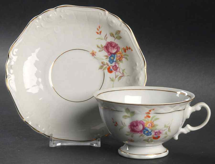 REZ14 Footed Cup & Saucer Set by Real (Brazil)-1